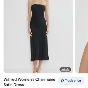 Wilfred Strapless Black Dress